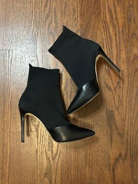 Michael Kors Sock Ankle Boots Black Stiletto Heels Size 8M